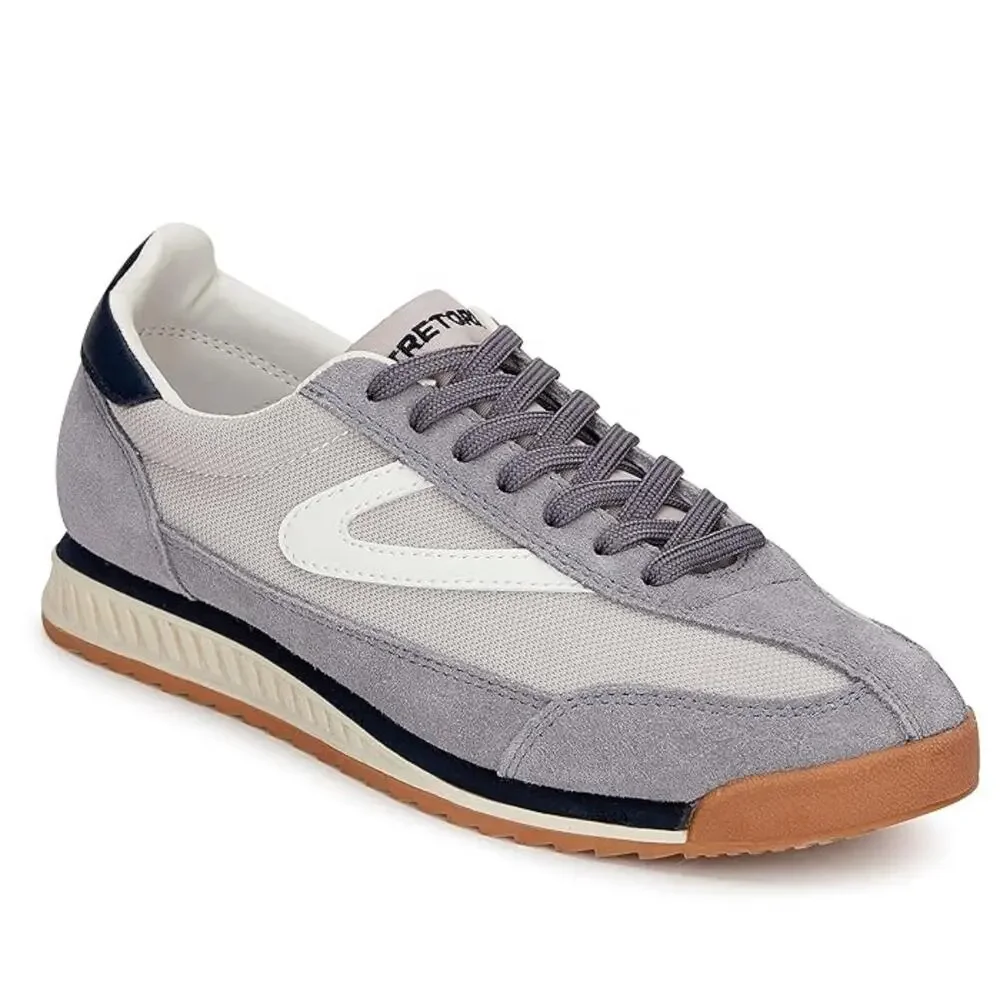 Anthro Tretorn Rawlins 2.0 Sneakers Women's SZ 11 Gray Navy Lace Up Suede